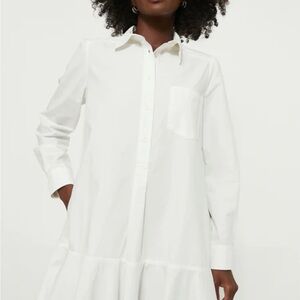 Tuckernuck White Cotton Poplin Callahan Shirt Dress Sz Medium NWT